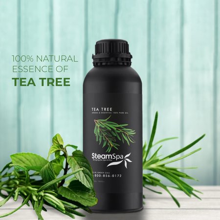 Steamspa 100% Natural Essence of Tea Tree 1000ml Aromatherapy Bottle G-OILTEATREE1K
